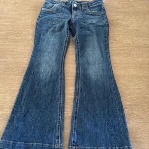 Girls Blue Flare Jeans - Classic Denim